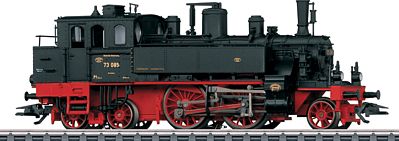 Marklin 37138 HO Scale Class 73 2-4-4T - 3-Rail w/Digital -- German State Railroad DRG #73 085 (Era II 1920s, black, red)