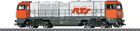 Marklin 37214 HO Scale Vossloh Class G 2000 BB Diesel Locomotive with Sound - 3-Rail - Digital -- Rail Transport Service (Era VI; white, orange, gray)