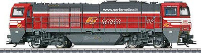 Marklin 37215 HO Scale Vossloh Class G 2000 BB Diesel - 3-Rail - Sound and Digital -- Serfer Servizi Ferroviari (Era VI, red, gray, white)