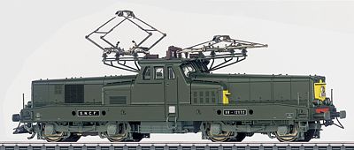 Marklin 37337 HO Scale Class BB 12 000 Electric - Digital Equipped -- French State Railways SNCF (Era V, green, yellow)