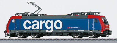Marklin 37446 HO Scale Class 482 Electric - 3-Rail w/Sound & Digital -- SBB Cargo (Era VI 2012, blue, white, red)