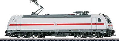 Marklin 37447 HO Scale Bombardier Traxx Electric Class 146.5 - 3-Rail - Sound and Digital -- German Railroad DB AG 146 575-6 (Era VI 2015, white, red, gray)