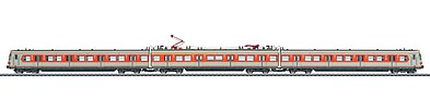 Marklin 37507 HO Scale Class 420 S Bahn Electric Train-Only Set - 3-Rail w/Sound & Digital -- German Federal Railroad DB (Era IV 1990, orange, gray)