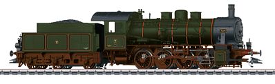 Marklin 37545 HO Scale Class G 8.1 0-8-0 & Box-Style Tender - 3-Rail w/Sound & Digital -- Royal Prussian Railroad Administration KPEV #9.936 (Era I, green, black, br