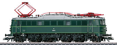 Marklin 37684 HO Scale Class 1018.0 Electric - 3-Rail w/Whistle & Digital -- Austrian Federal Railways OBB (Era IV, 1970s, green, black, silver)