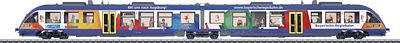 Marklin 37738 HO Scale LINT 41 Class 648.2 Diesel Railcar Set - 3-Rail w/Sound & Digital -- Bavarian Regiobahn BRB (Era VI, Puppenkistenzug/Puppenkiste Marionette Theat