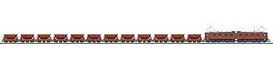 Marklin 37756 HO Scale Class DM 2-Unit Electric - 3-Rail w/Sound & Digital -- Swedish State Railways SJ #1205, 1206 (Era III 1965, Boxcar Red, gray)