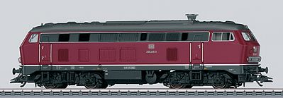 Marklin 37764 HO Scale Class 218 Diesel - 3-Rail w/Sound & mfx+ Digital -- German Federal Railroad DB (Era IV, red, gray)