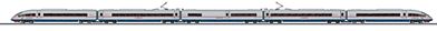 Marklin 37787 HO Scale Electric Class 406 Velaro Sapsan High-Speed Train - Sound & Digital Equipped -- Russian State Railroad (RZD) (white, red, blue) 5 Cars