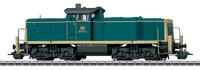 Marklin 37907 HO Scale Class 290 Diesel - 3-Rail w/Sound & Digital -- German Federal Railway Cargo (Era IV 1980s; Ocean Blue, beige, black)