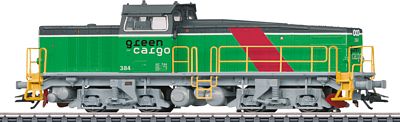 Marklin 37943 HO Scale Class T44 Diesel - 3-Rail w/Sound & Digital -- Green Cargo (Era V 2006; green, red, gray, black)