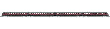 Marklin 39082 HO Scale Class VT 08.5 Paris-Ruhr TEE Diesel Rail Car - 3-Rail w/Sound & Digital -- German Federal Railroad DB (Era III 1957, red gray)