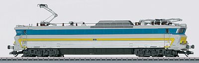 Marklin 39406 HO Scale Class 18 Electric - Digital & Sound Equipped -- Belgian State Railways SNCB/NMBS (Era V 1985, TEE Scheme; gray, aqua, yellow)