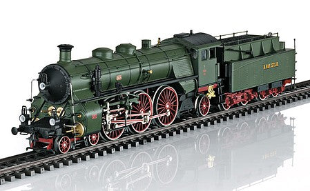Marklin 39436 HO Scale Class S 3/6 4-6-2 Hochhaxige/High Stepper - 3-Rail - Sound and Digital -- Royal Bavarian State Railways #3624 (Era I 1912; green, red)