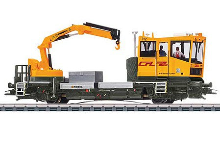 Marklin 39544 HO Scale Robel 54.22 Track Maintenance Car - 3-Rail - Sound and Digital -- Luxembourg State Railways CFL (Era IV 2020, yellow, black, red)