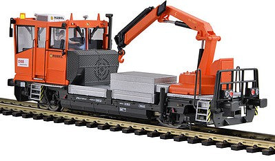 Marklin 39547 HO Scale Robel X630 Track Maintenance Car - 3-Rail w/Sound & Digital -- Austrian Federal Railways OBB (Era VI 2016, orange, gray)