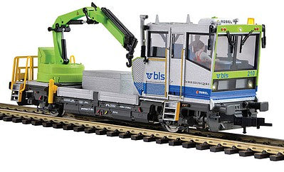 Marklin 39548 HO Scale Robel Tm 235 Track Maintenance Car - 3-Rail w/Sound & Digital -- BLS (Era VI 2016, gray, green, blue)