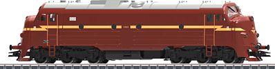 Marklin 39671 HO Scale NOHAB Class Di3 Diesel - 3-Rail w/Sound & Digital -- Norwegian State Railways NSB (Era III, brown, yellow, silver)