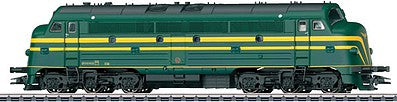 Marklin 39676 HO Scale NOHAB Class 204 Diesel - 3-Rail w/Sound & Digital -- Belgian State Railways SNCB/NMBS #204 002 (Era III 1960s, green, yellow)