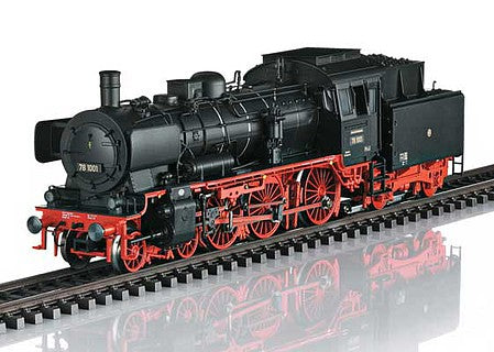 Marklin 39781 HO Scale Class 78.10 4-6-0 - 3-Rail - Sound and Digital -- German Federal Railroad DB 78 1001 (Era III 1951, black, red)