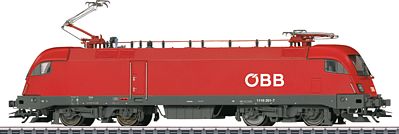 Marklin 39841 HO Scale Class 1116 Electric - 3-Rail w/Sound & Digital -- Austrian Federal Railways OBB (Era V, 2006, red, gray)