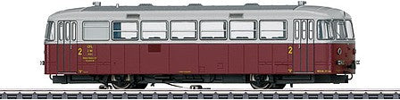 Marklin 39954 HO Scale Class Z 161(VT 95.9) Railcar - 3-Rail - Sound and Digital -- Luxembourg State Railways CFL (Era III 1964-1965, silver, red)