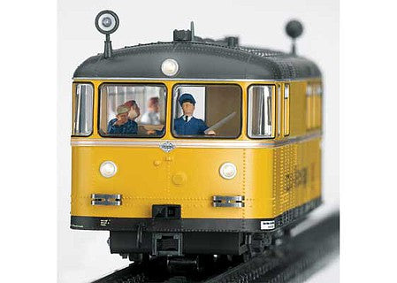 Marklin 39957 HO Scale Class 724 Rail Car - 3-Rail - Sound and Digital - Exclusiv -- German Federal Railroad DB 724 002-1 (Era VI 1980, MOW yellow, black)