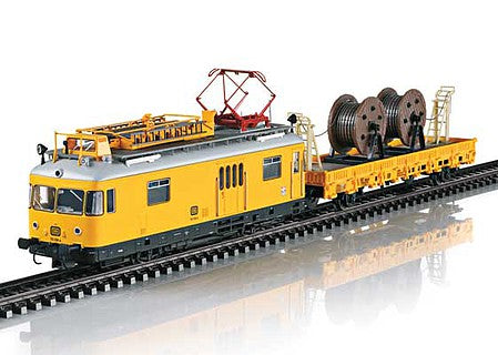 Marklin 39973 HO Scale Class 701 Electric Catenary Maintenance Car, Flatcar - 3-Rail - Sound, Digit -- German Federal Railroad DB 701 018-4 (Era IV 1980s, yellow, black, silver)