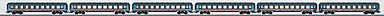 Marklin 40690 HO Scale Rubens PBA TEE Passenger 5-Car Set - 3-Rail - Ready to Run -- French State Railways SNCF (Era V 1995, TEE Scheme, Sim Stainless Steel)