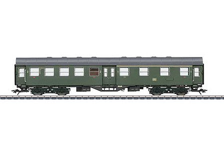 Marklin 41310 HO Scale Type AB4yge 1st/2nd Class Rebuild Car - 3-Rail - Ready to Run -- German Federal Railroad DB (Era III 1959, bottle green, gray)