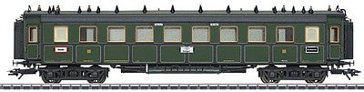 Marklin 41358 HO Scale Type CCu 3rd Class Coach - 3-Rail - Ready to Run -- Royal Bavarian State Railways K.Bay.Sts 1 (Era I, green, black)