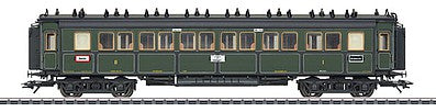 Marklin 41369 HO Scale Type ABBu 1st-2nd Class Car - 3-Rail - Ready to Run -- Royal Bavarian State Railways K.Bay.Sts (Era I, green, black)