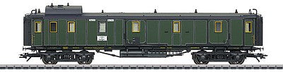 Marklin 41379 HO Scale Type PPu Baggage Car - 3-Rail - Ready to Run -- Royal Bavarian State Railways K.Bay.Sts (Era I, green, black)