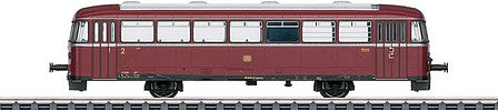 Marklin 41988 HO Scale Class VB 98 Railcar Trailer Car - 3-Rail - Sound and Digital -- German Federal Railroad DB VB 98 034 (Era III 1960s, red, silver)