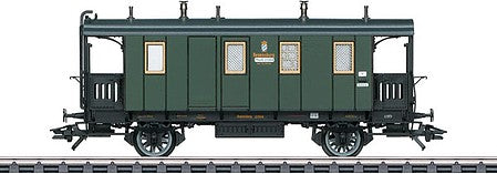 Marklin 42061 HO Scale Type PPostL Post and Baggage Car - 3-Rail - Ready to Run -- Royal Bavarian State Railroad K.Bay.Sts.B. 21004 (Era I 1912, green, black)
