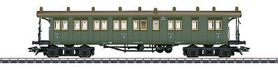 Marklin 42104 HO Scale Type BCCi 2nd-3rd Class Car with Open Vestibules - 3-Rail - Ready to Run -- Royal Wurttemberg State Railways K.W.St.E. (Era I 1915, olive, gray)