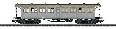Marklin 42149 HO Scale Medical-Hospital Car with Open Vestibules - 3-Rail - Ready to Run -- Royal Wurttemberg State Railways K.W.St.E. (Era I 1915, gray)