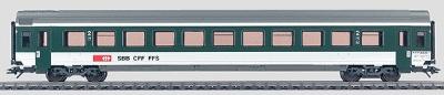 Marklin 42162 HO Scale Express Passenger Car 2nd Class -- Switzerland (SBB)