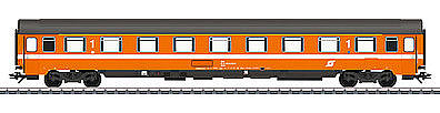 Marklin 42730 HO Scale Eurofima Type Amoz 1st Class Compartment Car - 3-Rail - Ready to Run -- Austrian Federal Railroad OBB (Era IV 1979, orange, gray, white)