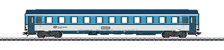 Marklin 42746 HO Scale Type Bmz 235 2nd Class Coach - 3-Rail - Ready to Run -- Czech Railways CD 2 (Era VI, blue, white)