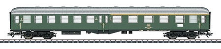 Marklin 43120 HO Scale Type ABymb 411 1st-2nd Class Center Entry Coach - 3-Rail - Ready to Run -- German Federal Railroad DB (Era IV 1969, green, silver)
