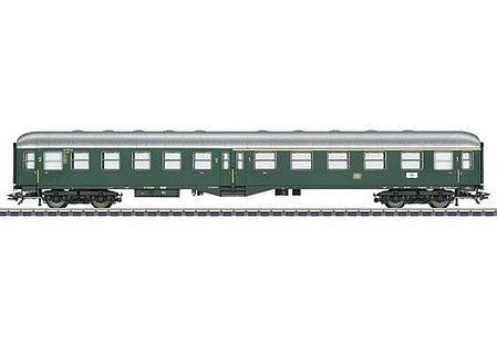 Marklin 43126 HO Scale Type AB4ym(b)-51 1st-2nd Class Center-Entry Coach - 3-Rail - Ready to Run -- German Federal Railroad DB (Era III, green, silver)