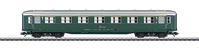 Marklin 43212 HO Scale Type AB4u-38 1st Class Coach with Skirts - 3-Rail - Ready to Run -- Austrian Federal Railways OBB (Era IV, green, silver)