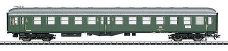 Marklin 43330 HO Scale TypeBymf 436 2nd Class Center Entry Cab Car Coach - 3-Rail - Ready to Run -- German Federal Railroad DB (Era IV 1969, green, silver)