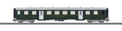 Marklin 43362 HO Scale Type B4u 2nd Class Lightweight 2-Door Coach - 3-Rail - Ready to Run -- Swiss Federal Railways SBB 2976 (Era III 1956, green, silver)