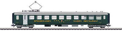 Marklin 43392 HO Scale Type Dr4 Lightweight Diner - 3-Rail - Ready to Run -- Swiss Federal Railways SBB (Era III 1953-1956, green, silver)