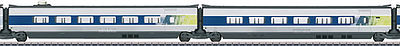 Marklin 43426 HO Scale TGV POS Intermediate R2/R3 2-Car Add-On Set - 3-Rail Ready to Run -- French State Railways SNCF #4414 (Era VI 2012; orange, gray, white)