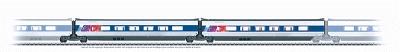 Marklin 43430 HO Scale TGV Intermediate 2-Car Add-On Set #2 -- French State Railways