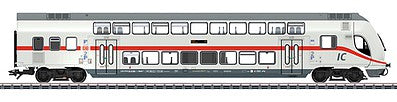 Marklin 43483 HO Scale Type DBpbzfa 668.2 Bi-Level 2nd Class Cab Control Coach - 3-Rail - Ready to Ru -- German Railroad DB AG (Era IV 2016, IC2, light gray, red)