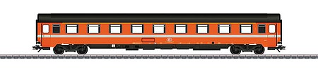 Marklin 43511 HO Scale Eurofima Type AI6 1st Class Compartment Car - 3-Rail - Ready to Run -- Belgian State Railroad SNCB-NMBS (Era IV 1979, orange, black)